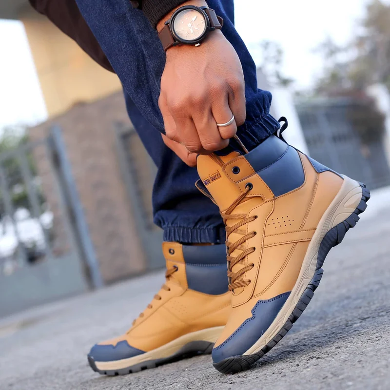 Bacca Bucci Tan Everest Boots for Mountaineering & Hiking for Men | Best Price UAE